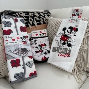 Disney Mickey & Minnie  Ultimate Couple Kitchen Set in Red, Black, and White